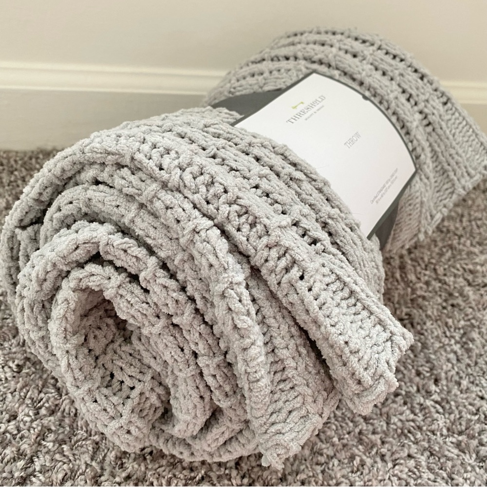 Target Threshold Gray Throw Blanket SO SOFT